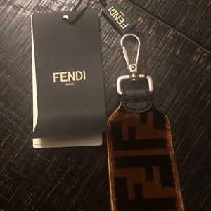 Fendi logo velvet strap